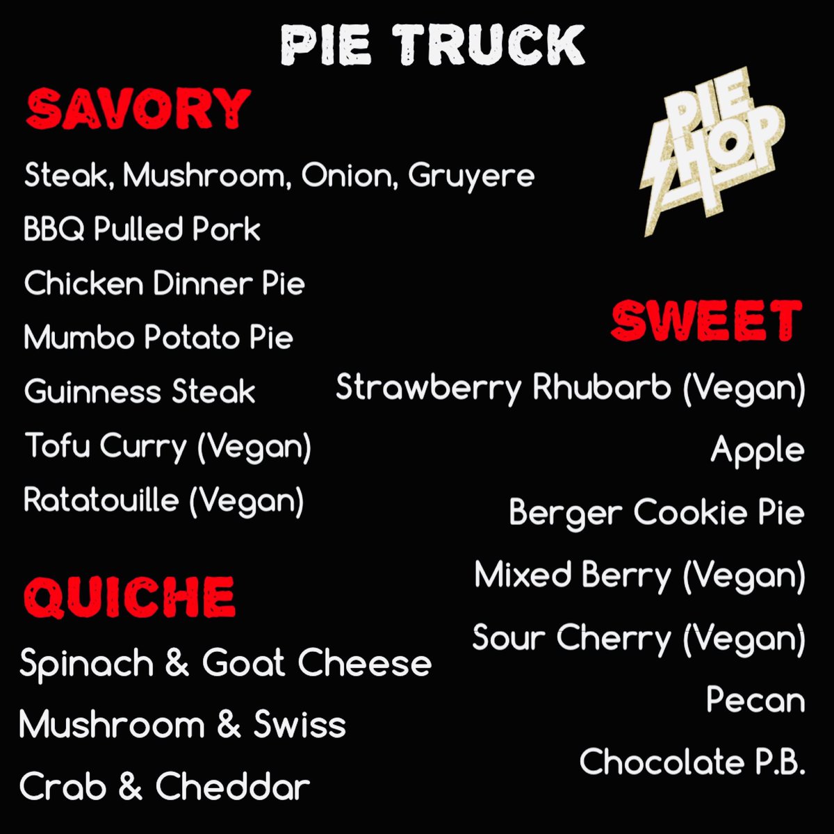 Good Morning! Today we will be at the tower villa apartment in Arlington, VA. 
We will be selling whole pies as well as pie by the slice! Come check us out today from 11am-3pm