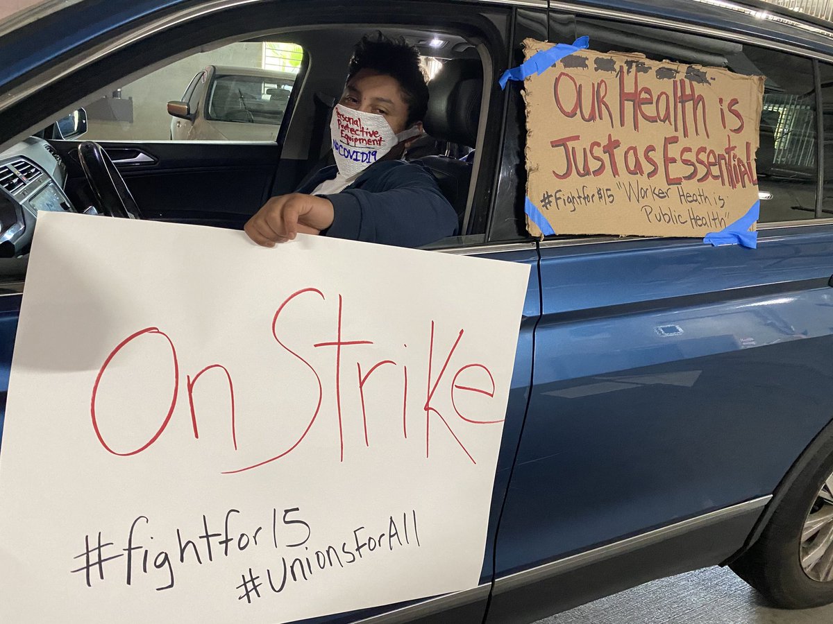 Since the the  #coronaviruspandemic came to the US,  @McDonalds workers have gone on strike in:Los AngelesMemphisMiamiOrlandoRaleigh-DurhamSan JoseSt. LouisTampaWe won't back down. We're escelating. #FightFor15  #ProtectAllWorkers