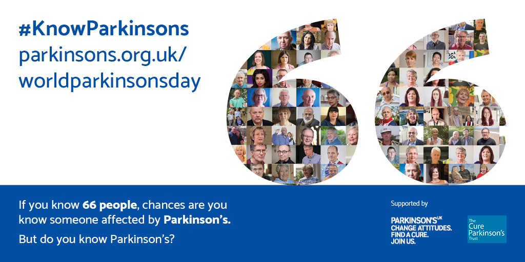 If you know 66 people, chances are you know someone affected by Parkinson's. 

Join us to celebrate World Parkinson's Day and take a look at our inspirational map of stories

parkinsons.org.uk/get-involved/w…