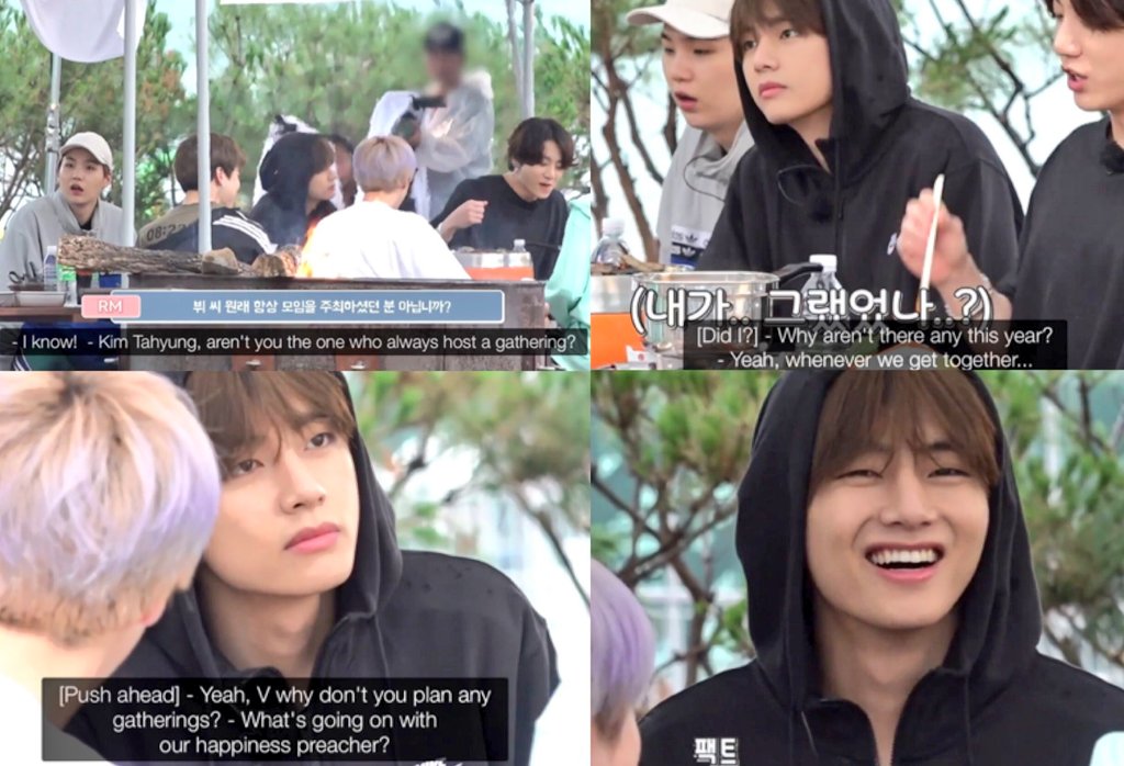 Taehyung being the "happiness preacher" that he is ~ A thread we all need