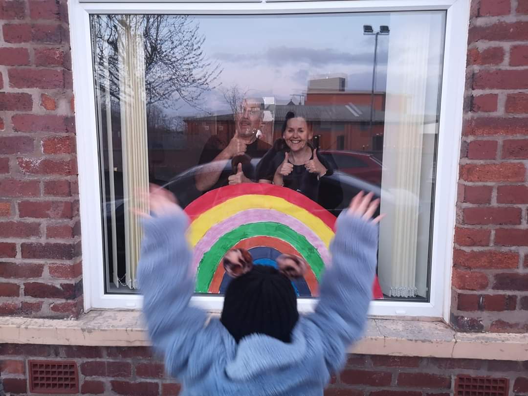 oneplacebarrow's tweet photo. Quality touch from @Morrisons Barrow, for sending Pippah some treats for her rainbow in Nanna and Grandad's window! 🌈🖤 https://t.co/cxvYUnkVxQ
