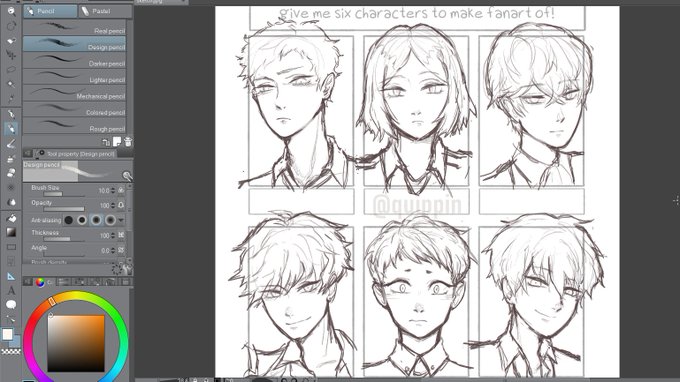 #sixfanarts batch 1 sketches :> 