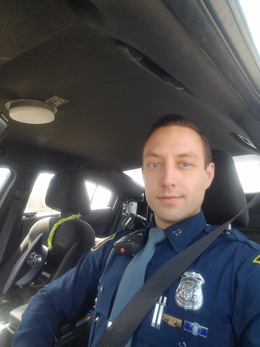 Members of the Michigan State Police continue to  #DoMIpart during the  #COVID19 emergency. Here’s a look at the  #ViewFromMyOffice of Tpr. Nicholas Reszka patrolling Antrim County to keep Michiganders safe.
