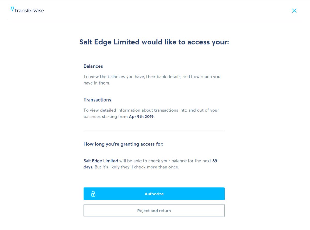 10/ Open banking:UK customers can now connect their TransferWise account to their bank and other financial services.So you can check all of your money moves from other personal finance apps like  @saltedge