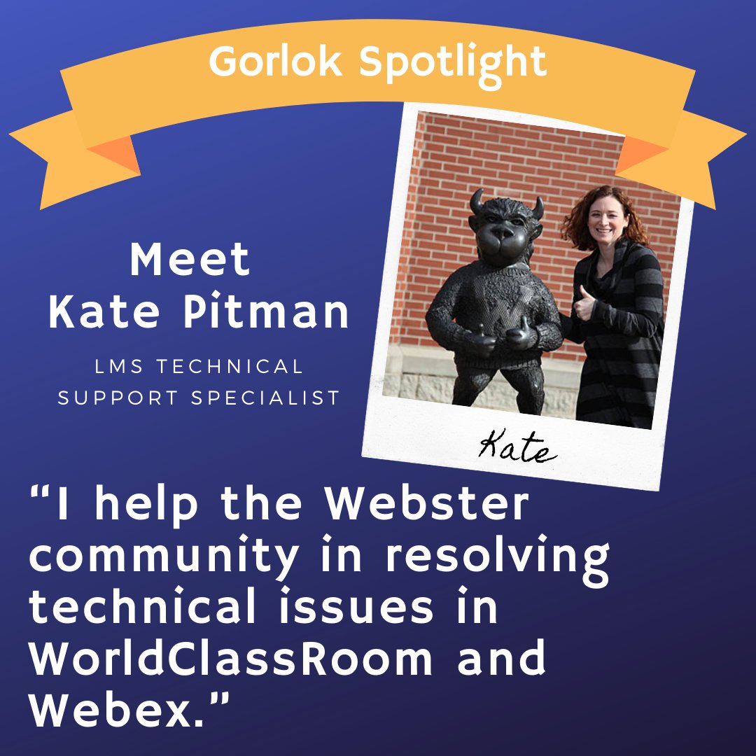 websteru's tweet image. With so many courses happening online, @WebsterOnline has been working around the clock to get everyone what they need to be successful. Today, meet Kate Pitman! #WebsteratHome #WeAreAllWebster
