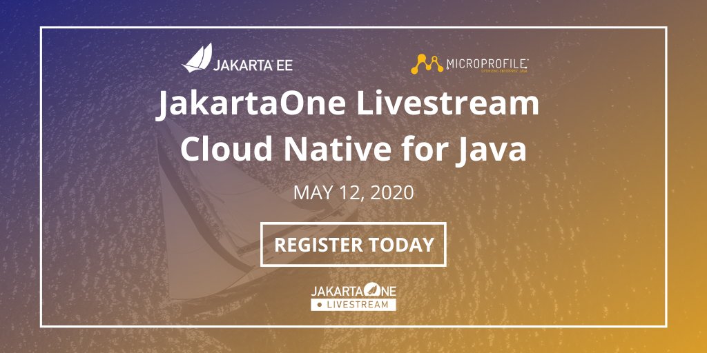 JakartaOneConf's tweet photo. Introducing JakartaOne Livestream Cloud Native for Java #CN4J! Join the community for expert talks and sessions centered on #JakartaEE and #MicroProfile on #K8s, backed by @IBM @Fujitsu_Global @Payara_Fish @Oracle @RedHat @Tomitribe #JavaEE https://t.co/xravBetAmW https://t.co/L5QNbQ5RMn