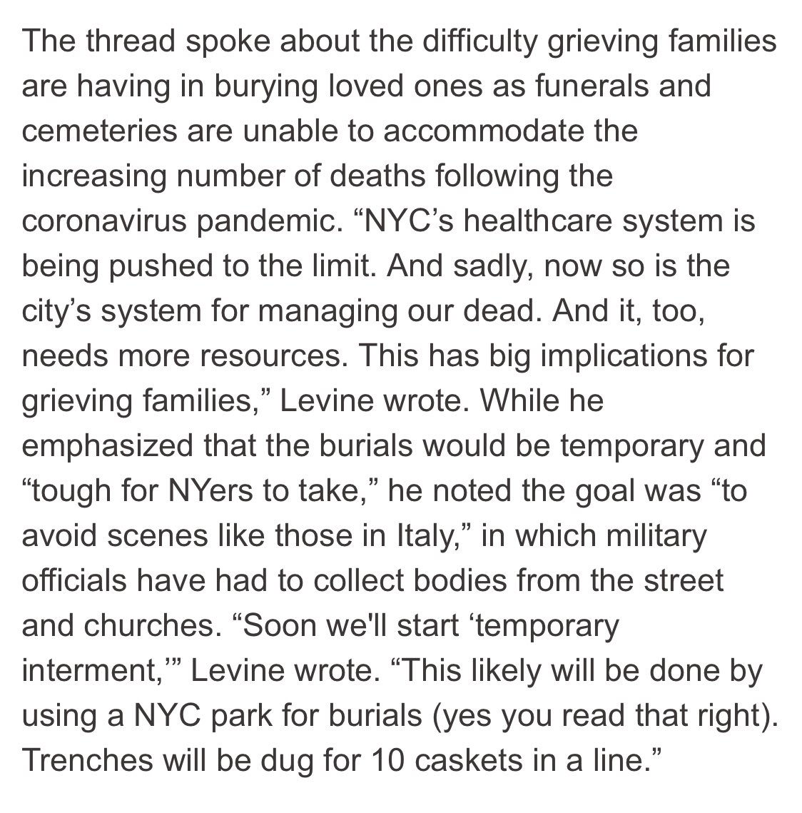 Horrific Twitter thread by New York City health committee chair raises concerns on  #COVID19 deaths | via  @dailykos  #CrimesAgainstHumanity  #TrumpLiesAmericansDie   https://www.dailykos.com/story/2020/4/6/1934872/-Horrific-Twitter-thread-by-New-York-City-health-committee-member-raises-concerns-on-COVID-19-deaths