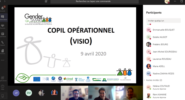 GenderSmart_EU's tweet photo. Hello World ! Hello international Friends :-) @MMoujabber @MyYellowWindow
@CIHEAMBari @Cycitex @wur @CyUniTech
@AgenceRecherche 

Internal Gender-SMART meeting @Cirad , working from home in a virtual new environment: adaptation is the keyword nowadays #commit2GENDERRING https://t.co/UAGIjD1kti