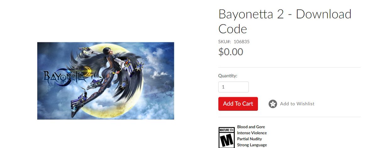 nintendo store bayonetta