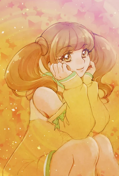 キュアぱず オフショルパーカーワンピ ひなたちゃん
 #プリキュア版深夜の真剣お絵描き60分一本勝負 