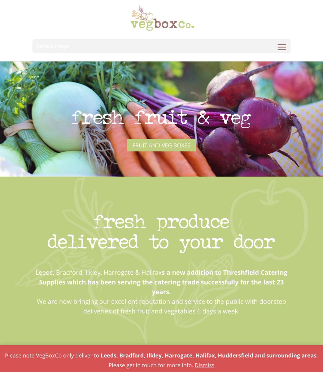 Online ordering is available via vegboxco.co.uk 🍊🥝🥦 #feedingleeds #vegbox #threshfield