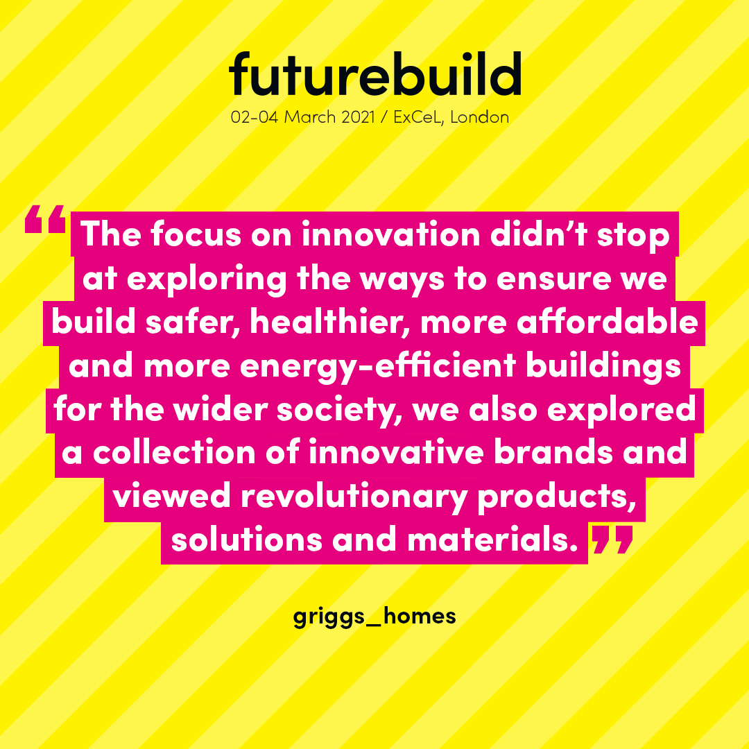 FuturebuildNow's tweet photo. Innovation and reinventing materials is one of the most crucial ways to reinvent the #buildindustry
@GriggsHomes
JOIN US AT #futurebuild2021 on 02-04 March 2021 https://t.co/kNBj9pENWw