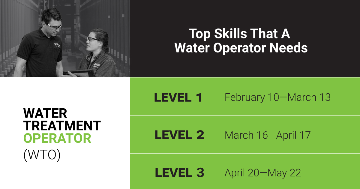 awwa's tweet photo. WTO Level 3 will teach you a variety of analyses and applications of key water treatment processes and operations. Register today! https://t.co/336okpn5wK #WaterNeedsOperators https://t.co/4XQ0WAUdx0