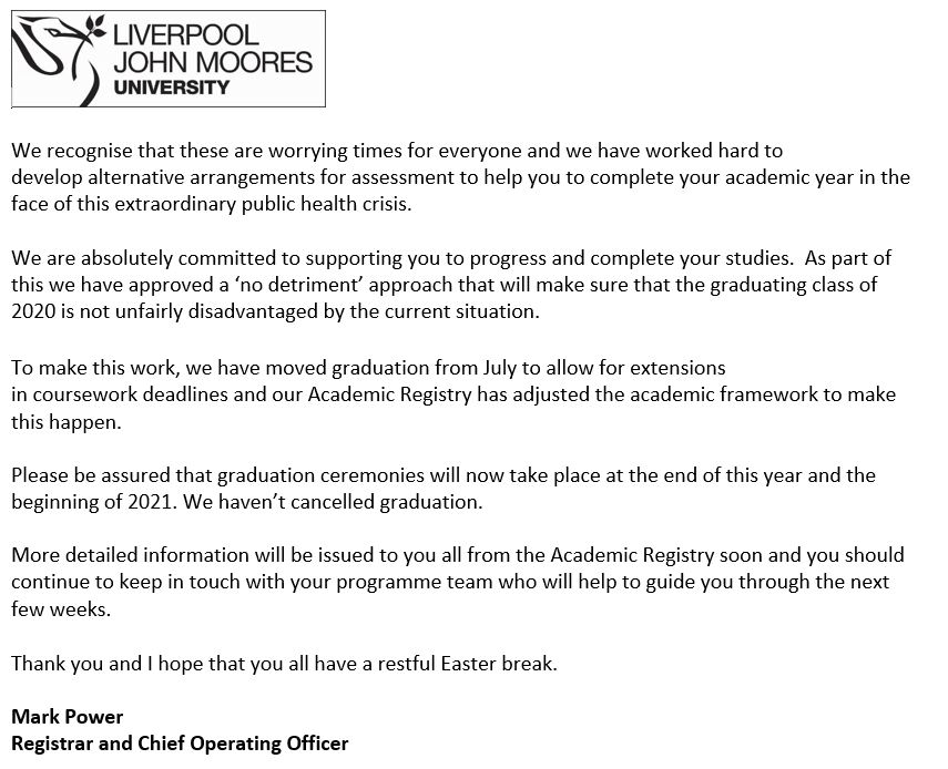 Liverpool Admission Letter