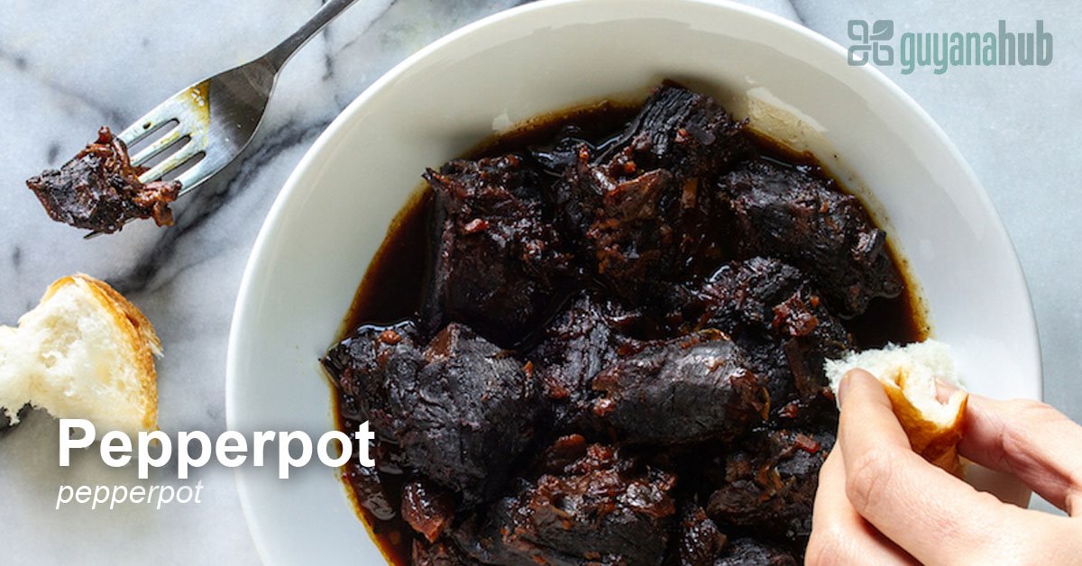 GuyanaHub's tweet photo. Pepperpot is a Guyanese favourite and one of the national dishes. It is very popular at Christmas and takes several hours to prepare. It has its origin with the indigenous people of Guyana – the Amerindians. #guyanesecuisine #guyanafood #pepperpot Photo credit: Heidi’s Bridge https://t.co/ZqLsZI10bA