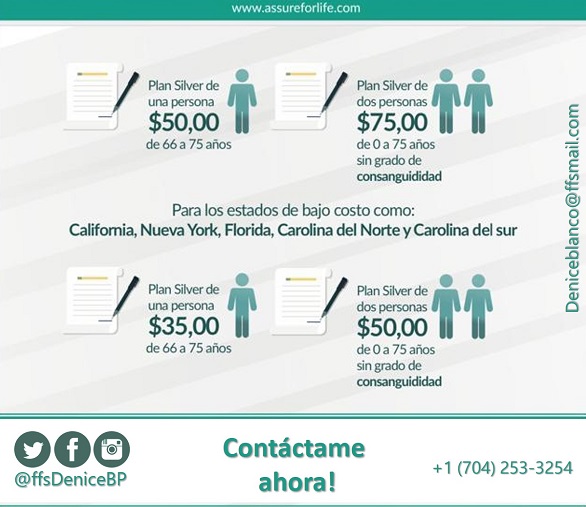 ffsDeniceBP's tweet photo. 🇪🇸En estos momentos de contingencia y emergencia sanitaria Assure For Life tiene a disposición su Plan Silver para personas entre loas 66 y 75 años, pagando una tarifa única de inscripción de 20 USD logrando una protección en sus servicios funerarios.

#AssureForLife #Charlotte https://t.co/6OJanHj4hw