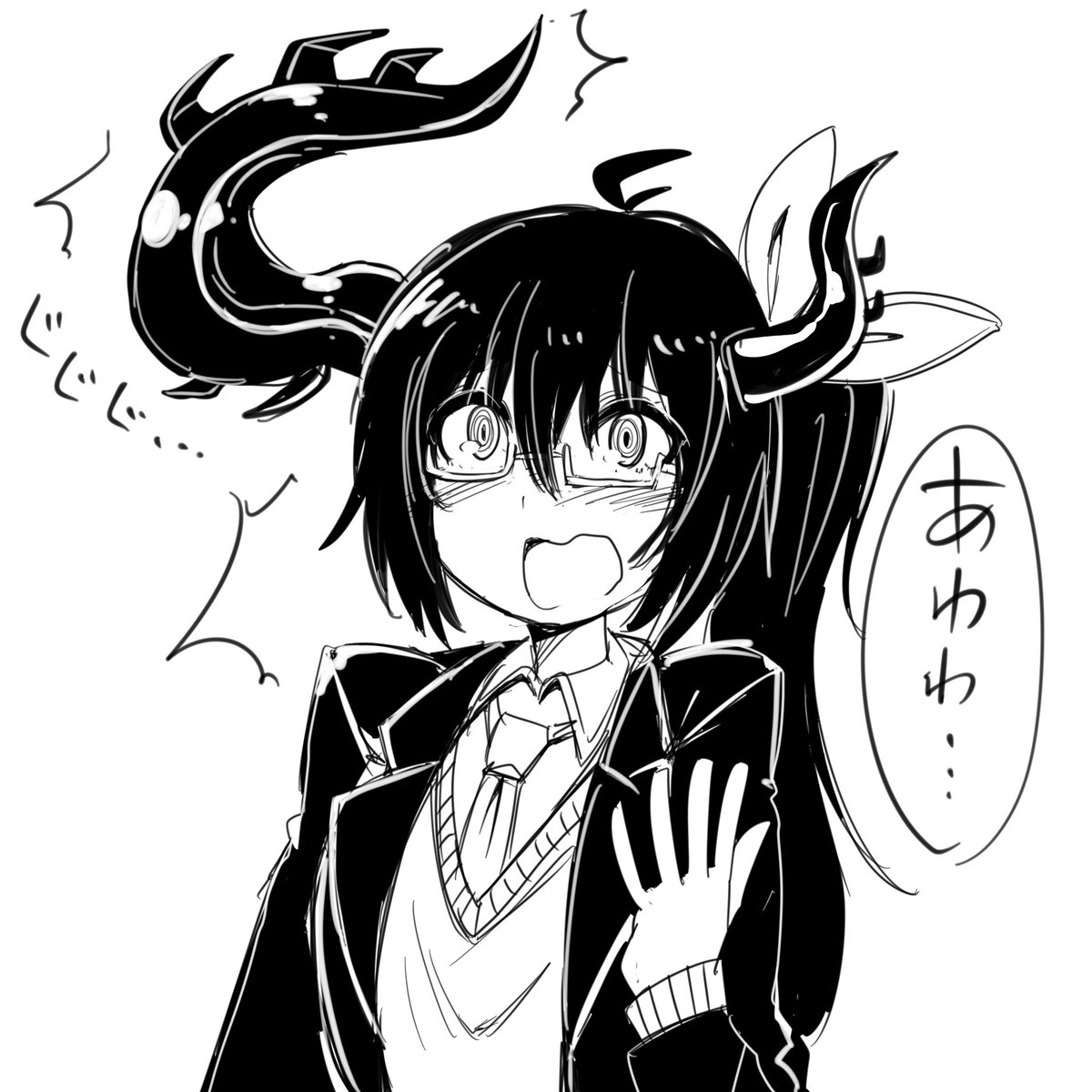近國おりゅちゃんとムキムキなツノ #おりゅあーと 