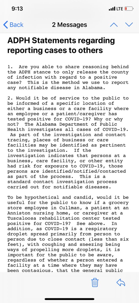 Here's what  @ALPublicHealth released about the reporting policy. See me questions and their answers in the emails.