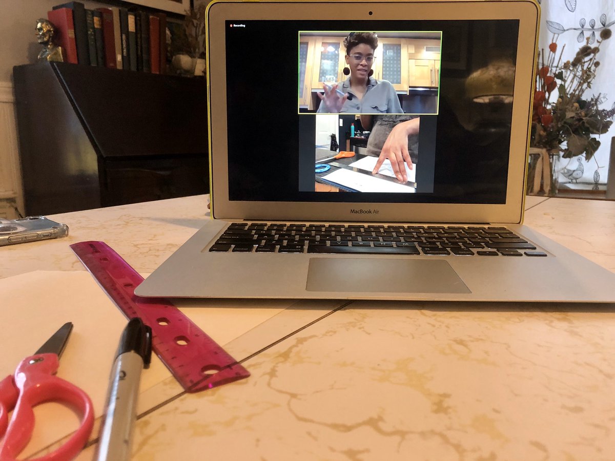 ka_mahoney's tweet photo. Going from mind, to design, to the kitchen w @netiamccray on @autodesk @tinkercad LIVE! right now. How to join: https://t.co/1uubAFCJOe Let’s #TinkerTogether ! #autodeskEDU #MakeAnything #remotelearning #makered https://t.co/gXC11AAjxI