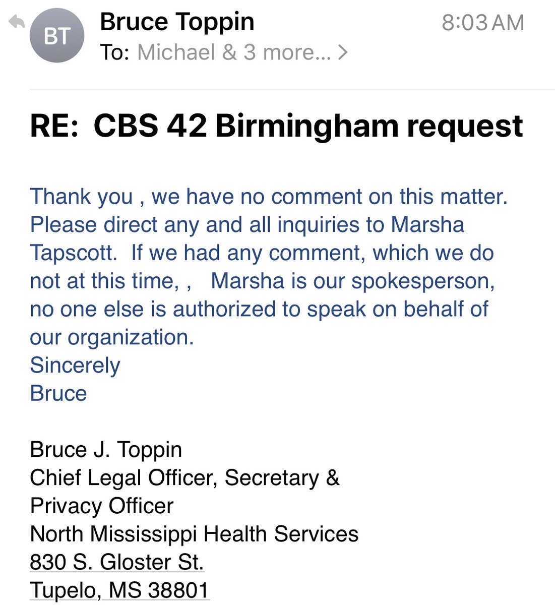 We're asking for numbers and context. Do you feel it is the public's right to know if an employee at a place of business or a caregiver/patient at a healthcare facility tests positive? Here are screen grabs of my questions and responses from NMHS: