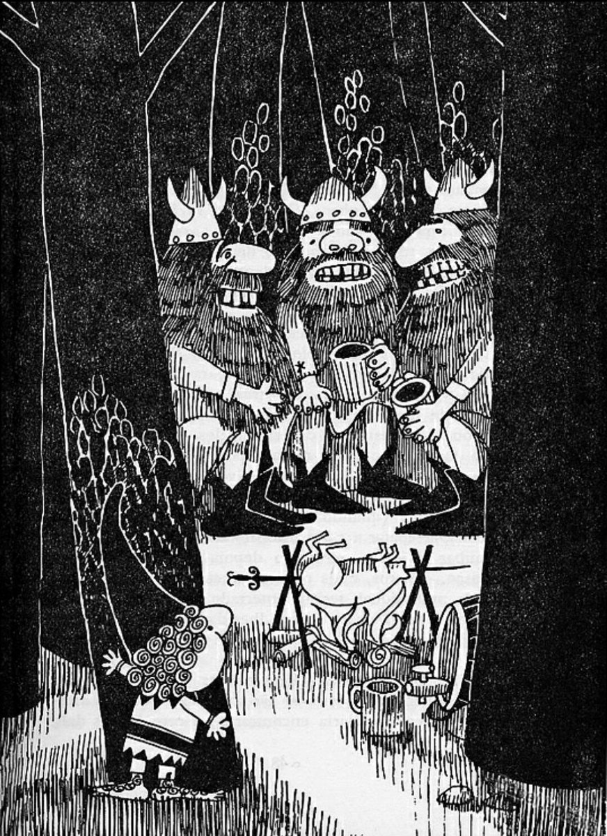 Here's a few interior illustrations from O Gnomo (The Hobbit), published in 1962. These are by António Quadros.