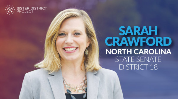 In NC SD18, we are thrilled to endorse Sarah Crawford for Senate.  @sarahcrawfordnc dedicated her career to supporting higher ed, health and human services, and economic stability.  #BlueWave  #ItStartsWithStates Learn more:  https://sisterdistrict.com/candidates/sarah-crawford/Donate:  https://secure.actblue.com/donate/sdp-nc-crawford?refcode=social-twt