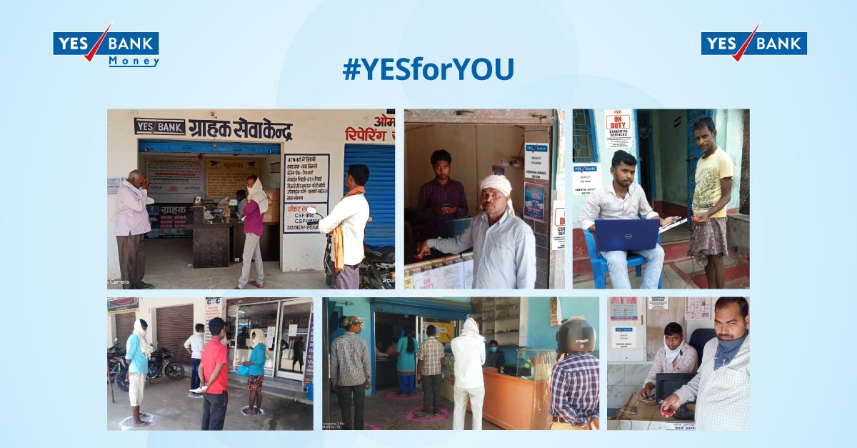 YESBANK's tweet photo. YES BANK continues to provide banking services through business correspondent agents across the country. We thank our partners for braving the lockdown to assist people with basic banking requirements. We are here to assist & serve, with dedication & care. #YESforYOU https://t.co/uO5jy5JBdK