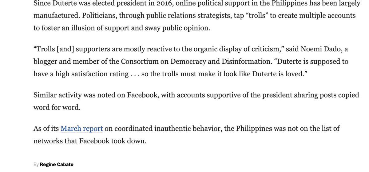 Read "Twitter suspends accounts defending Philippine government response to coronavirus pandemic" via  @washingtonpost as reported by  @RegineCabato (see 6:42PM)  https://www.washingtonpost.com/world/2020/04/08/coronavirus-latest-news-2/?fbclid=IwAR3pHgYSVgHbtEPysyiM4k2p8xr_s5JyvTAXdDZ8RE163eTySTZOGWS9-PQ #COVID19PH  #LuzonLockdown