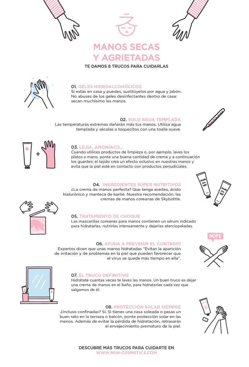 MiiN_Cosmetics's tweet photo. Ahora más que nunca, nuestras manos necesitan todo el amor que puedas darles. Te dejamos aquí nuestros trucos para cuidarlas como se merecen. ❤️#miincosmetics https://t.co/UMezXhI1Op