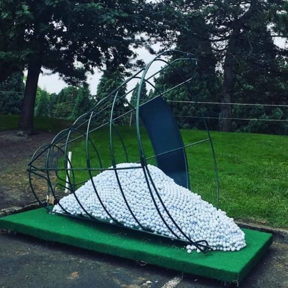 CNWGolfAcademy's tweet photo. We might be closed but our team are working continuously behind the scenes to keep things looking sharp for when we re open, one of our initiatives is to increase the basket sizes for those desperate to hit some balls. https://t.co/W3NvBeYDQW