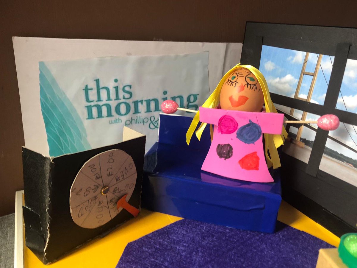 DaveALaidlaw's tweet photo. Egg challenge. My son had to create an egg from someone who is an inspiration, who’s dyslexic. @thismorning @hollywills @DyslexiaSparks https://t.co/oaRK1W68Ed