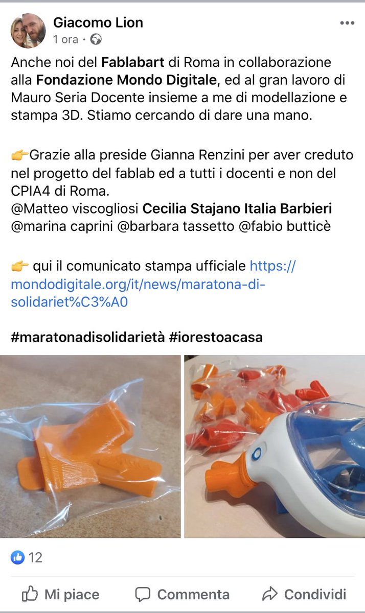 archivetro's tweet photo. @fmdigitale @ConiBambini @ActionAidItalia @microsoftitalia Fondato nel 2015 il #FabLabArt in rete con @fmdigitale pensando ad una didattica innovativa che valorizzasse le competenze.
Oggi aderiamo alla call per #Covid19 Con #FMD, la DS, #Mauro, docenti e #makers facciamo squadra 
#iorestoacasa #Facciolamiaparte
⤵️
https://t.co/wRr4372lzP https://t.co/MED93Owqe8