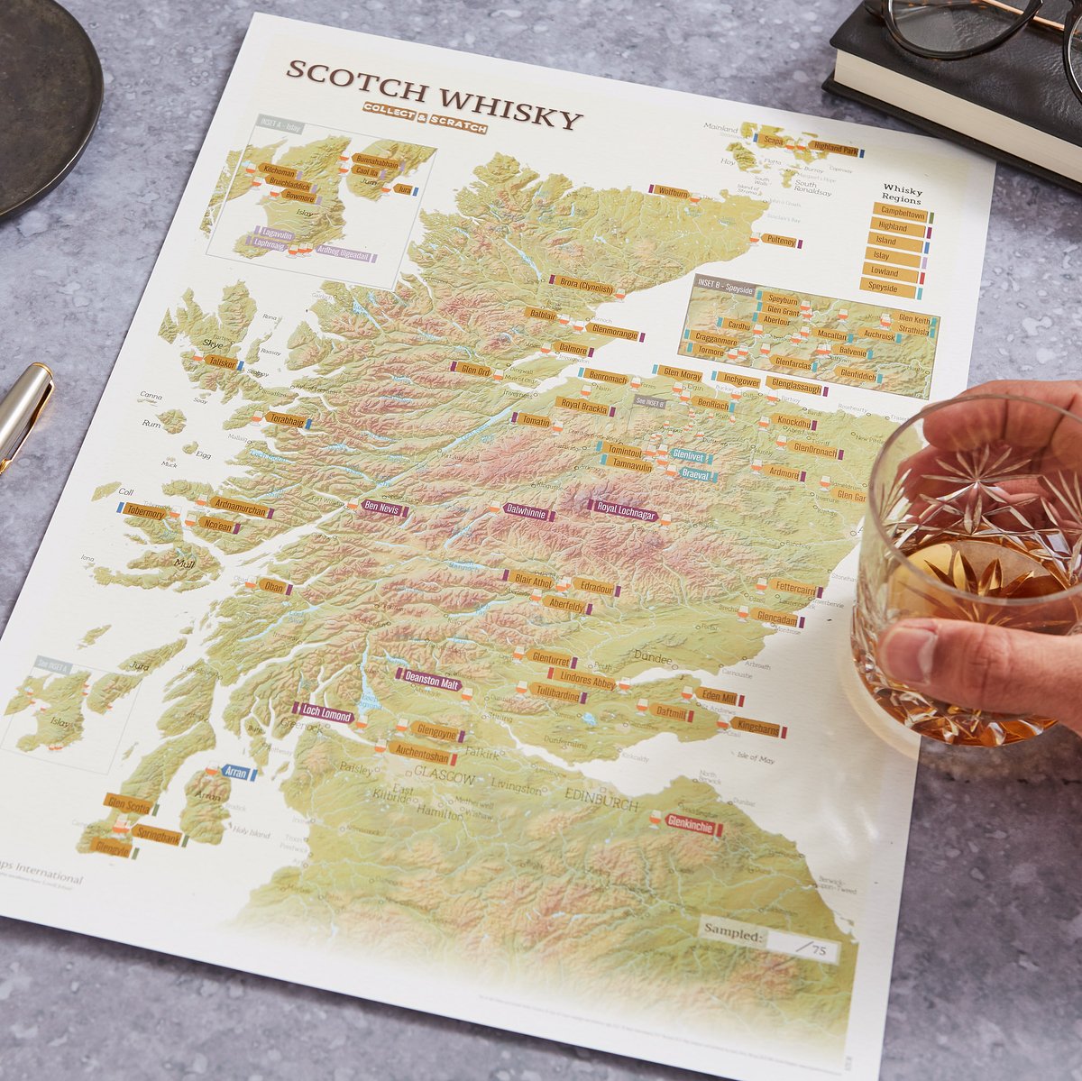 mapsinter's tweet image. 75 of the finest Scotch Whisky Distilleries are present on this map, including every region, i.e. the Highlands, Lowlands, Islay, Speyside, Campbeltown, the works! ⁠#whiskymap #mapsforhim #mapgifts
soo.nr/Nboa
