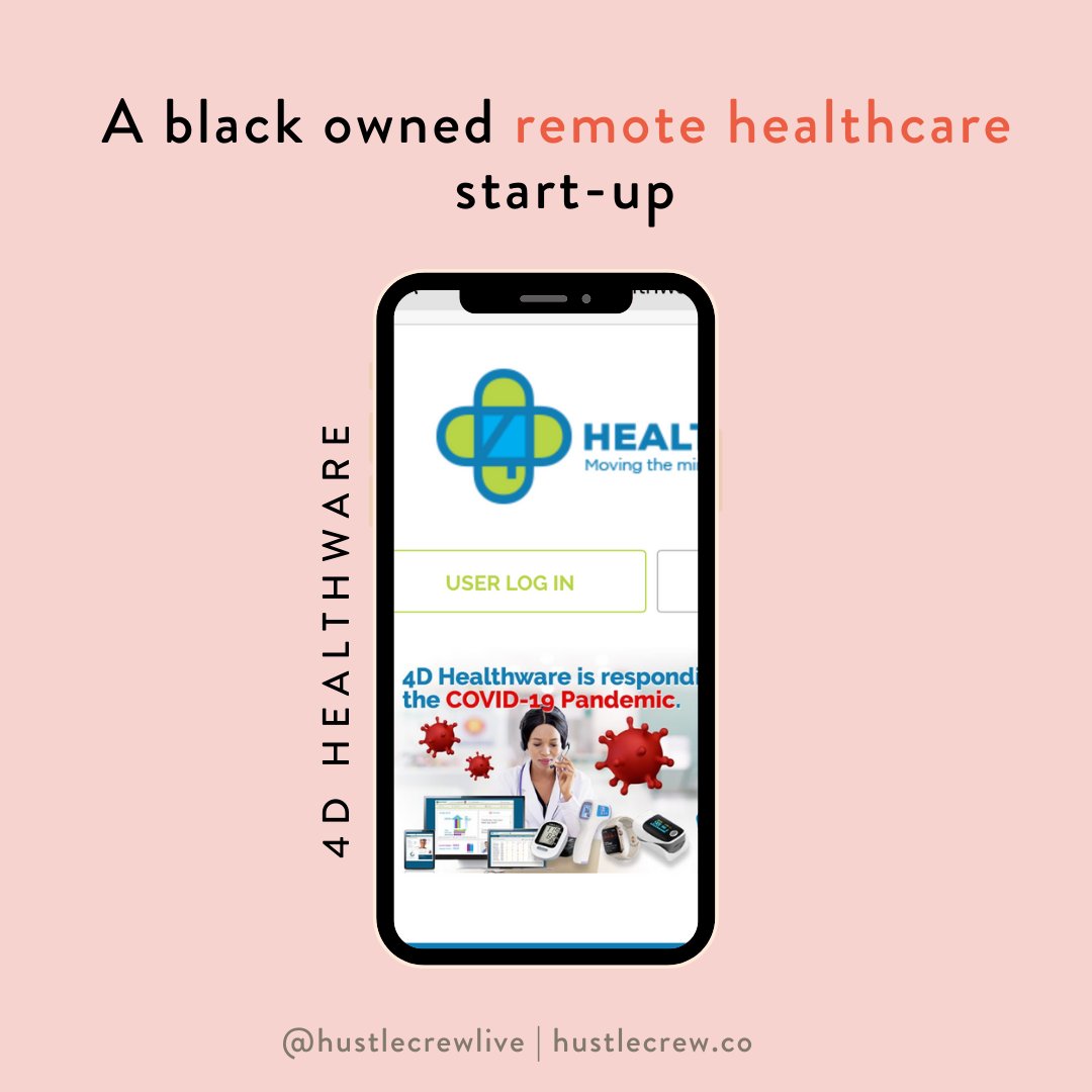 hustlecrewlive's tweet photo. A black owned COVID-19 tech solution - we love to see it! 🙌
4D Healthware has developed a monitoring platform to help treat and monitor COVID-19 patients, using data from Apple watches and Fitbits: https://t.co/EcdBtNFjQR
#TechForGood #innovation https://t.co/NdaLjrMxCY