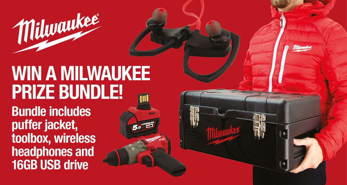 Fancy a chance of winning this <a href="/MilwaukeeTool/">Milwaukee Tool</a> Bundle? Head over to our Facebook page for further details - buff.ly/2D0Wvmm. Competition ends 11:59pm 30/04/2020. Full T &amp; Cs can be found in our Facebook Notes section. #milwaukeetool #milwaukeeuk #milwaukee #Win #Giveaway