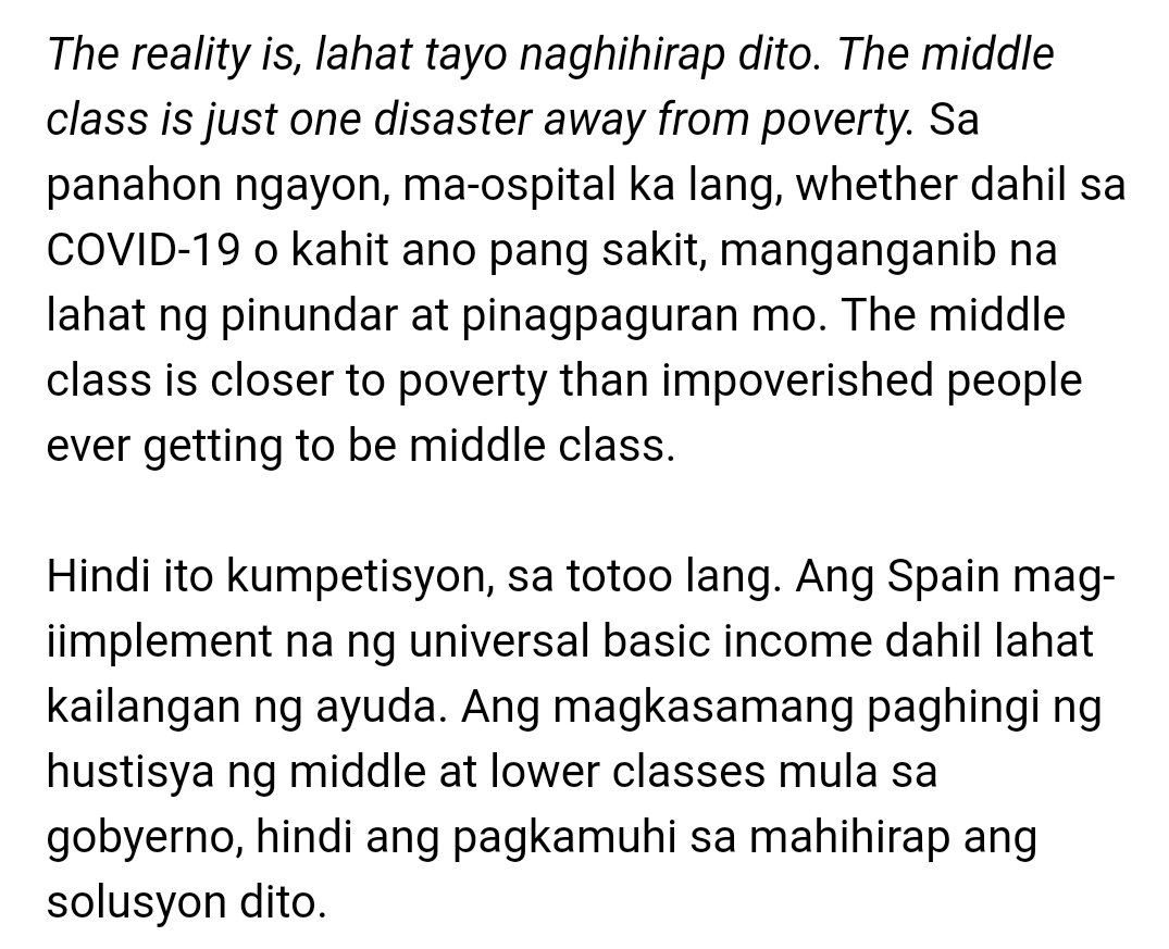 Ah, the "paano naman kaming mga taxpayers" argument. My favorite