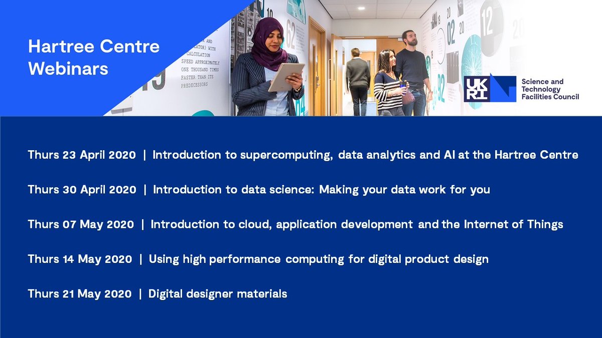 HartreeCentre's tweet photo. We're launching a series of free digital transformation webinars for business so you can find out what we can offer, access our digital technology experts &amp; discover funding opps remotely.

🗓️ Every Thursday 13:00 (BST) [30min + Q&amp;A]
💻 Register now: https://t.co/AXInP9omFJ https://t.co/IyRCJrczMP