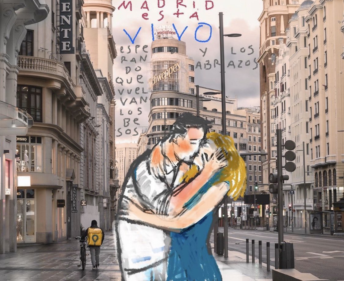 ACuboC's tweet image. Me encanta que frente a la imagen que quería dar de España y de #Madrid un partido político, los #artistas cuenten que #MadridEstaMuyVivo 
@ignaciopereira 
#arte