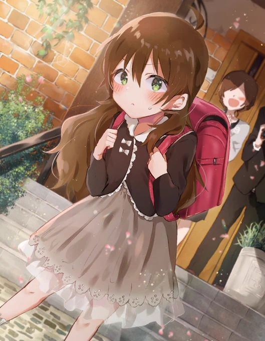 美希ちゃんにも大きなランドセルを一生懸命背負っていた時期があったんだなぁ(茶髪差分)
#星井美希 