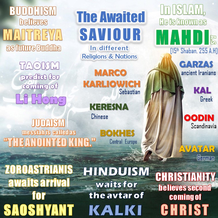 almuntazar's tweet photo. #ImamMahdi #PromisedMahdi #PromisedMessiah #PromisedSaviour #LiHong #TheAnointedKIng #Kalki #Saoshyant #Maitreya #garzas #Kal #Avtar #Keresan #Christ
#Messiah https://t.co/ShYYwP4mYY