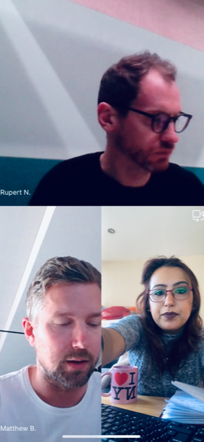 resonics's tweet photo. A few of the @resonics staff talking about work and of course their  long (at home) weekend plans too - getting the balance right... 😀😳 

#VideoConferencing #VirtualMeetings #WorkFromHomeLife #RoomAcoustics #WeekendVibes #ThursdayMotivation https://t.co/9Oj07Hp4Dz