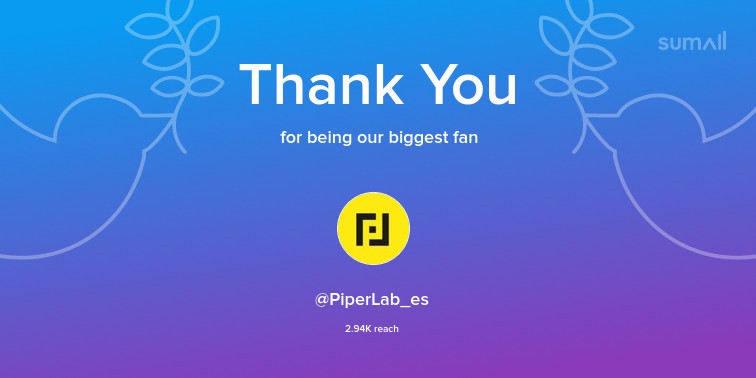 Bene_Pluquin's tweet photo. Our biggest fans this week: PiperLab_es. Thank you! via https://t.co/IFB9FsflmV https://t.co/OPep64HyCg
