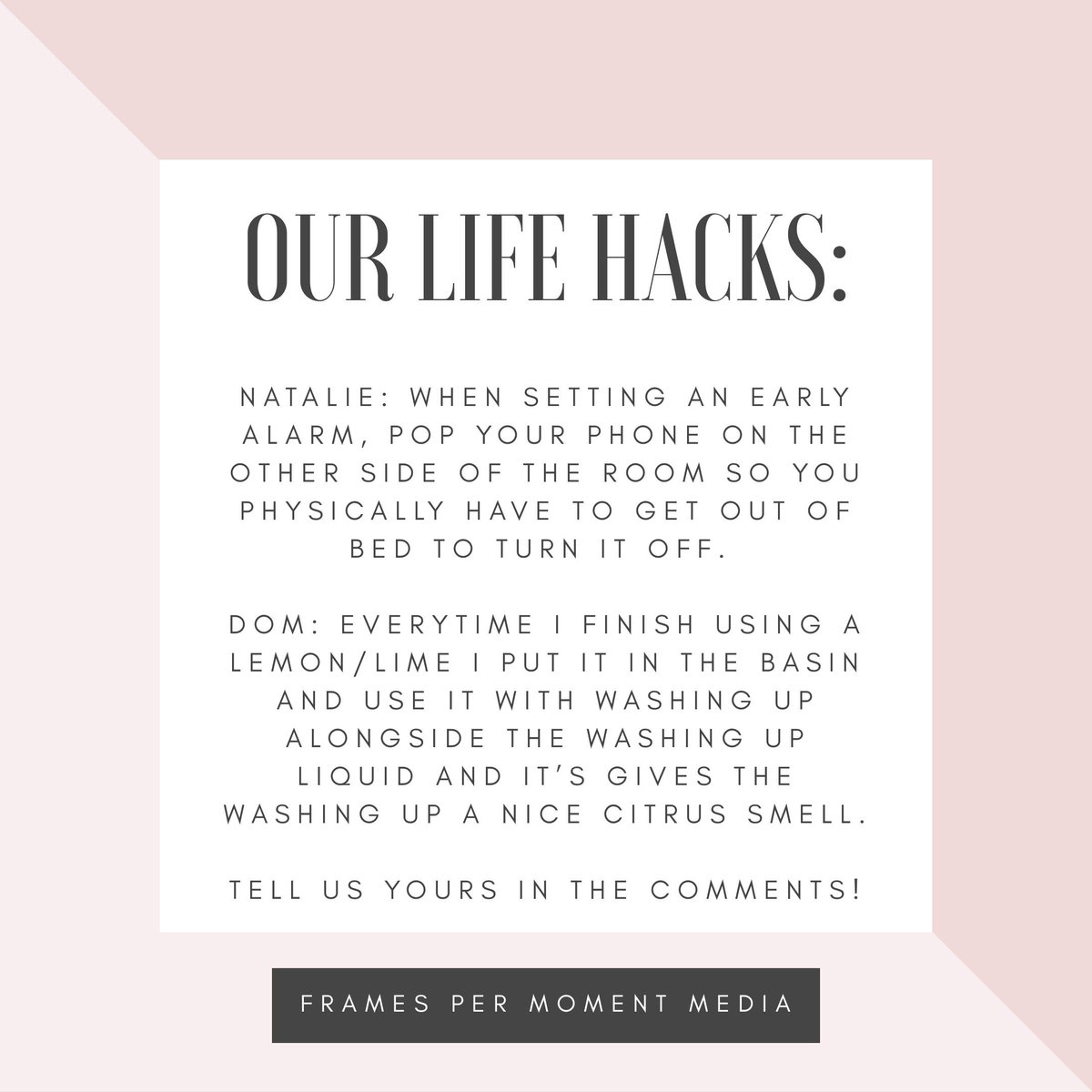 FramesM's tweet image. Here are a couple of our 'life hacks'! We'd love to hear some of your own in the comments below!
•
•
#weddingfilm #weddingvideography #smallbusiness #rutland #lincolnshire #cambridgeshire #peterborough #stamford #thedeepings #london #capturingeverymoment #lifehacks