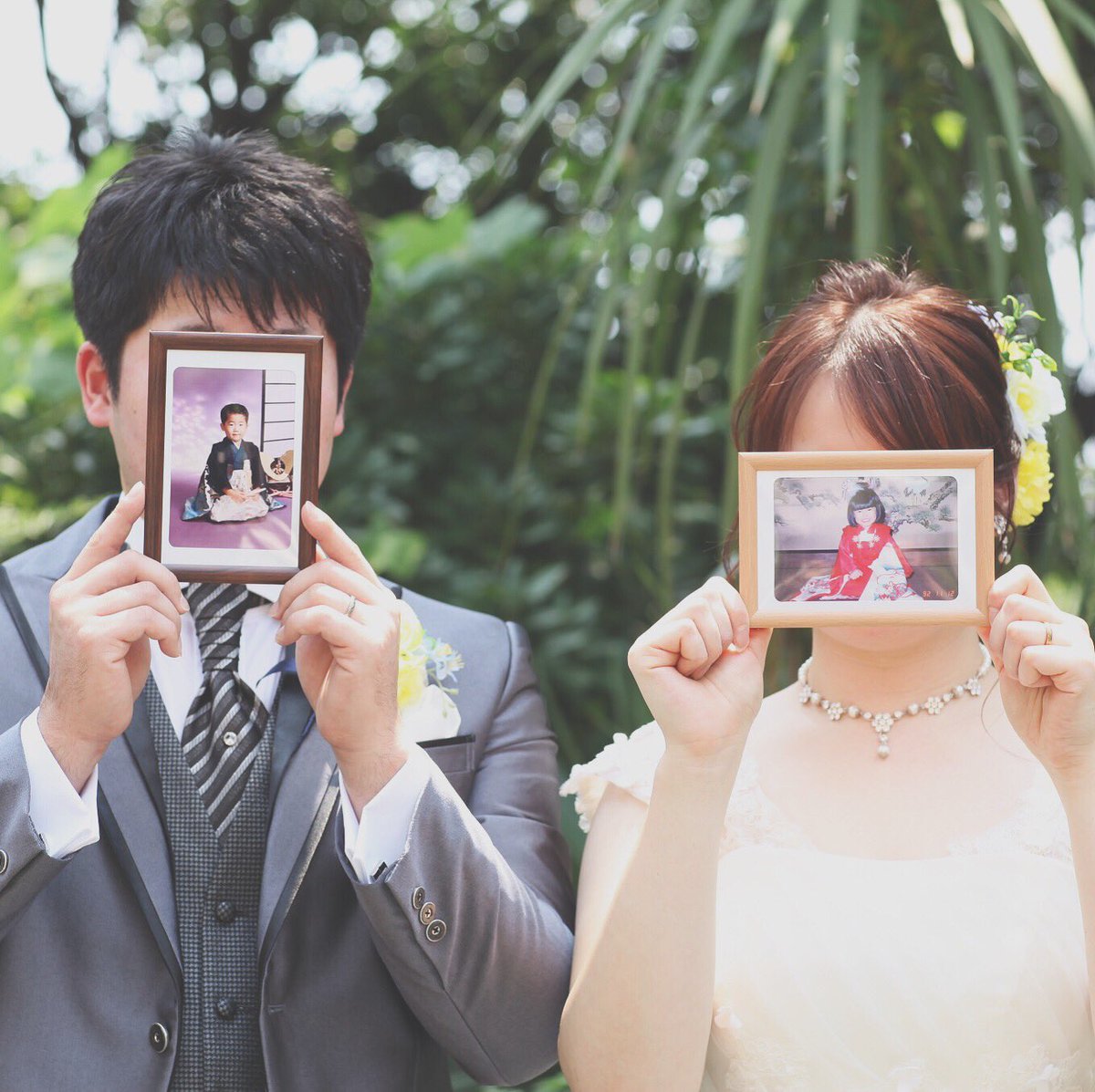 ヴィラドナチュール豊田 Pa Twitter 前撮りでの1枚 おふたりの小さい頃のお写真や親御様の結婚式の写真を使用しての撮影 後から見返しても歴史を感じられる1枚になりそうですね ヴィラドナチュール豊田 Pa Twitter 前撮りでの1枚 おふたりの小さい頃のお写真や親御様の結婚式の写真を使用しての撮影 後から見返しても歴史を感じられる1枚になりそうですね