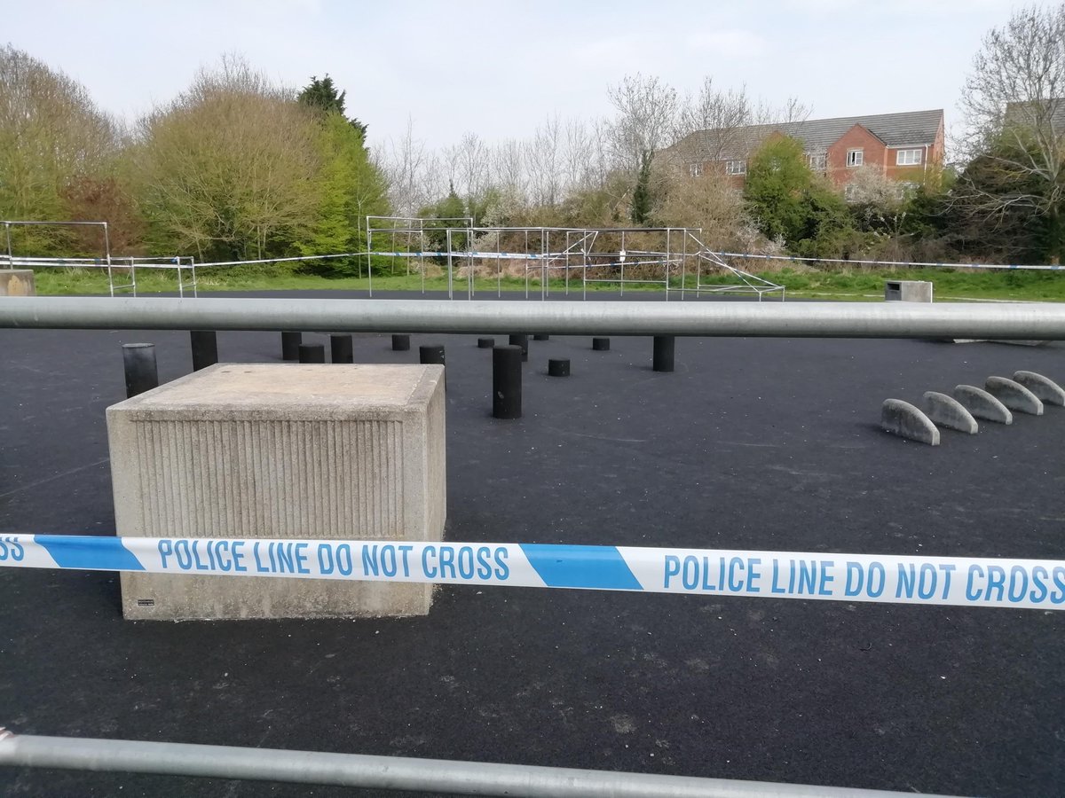 SDCparklife's tweet photo. Thanks to @RugbyCops for helping to reinforce the message that ALL play areas, ball courts, skateparks and parkour facilities are CLOSED...now have I made myself clear! #youwillbefined #StayHomeSaveLives https://t.co/AWrhb8bHQ2