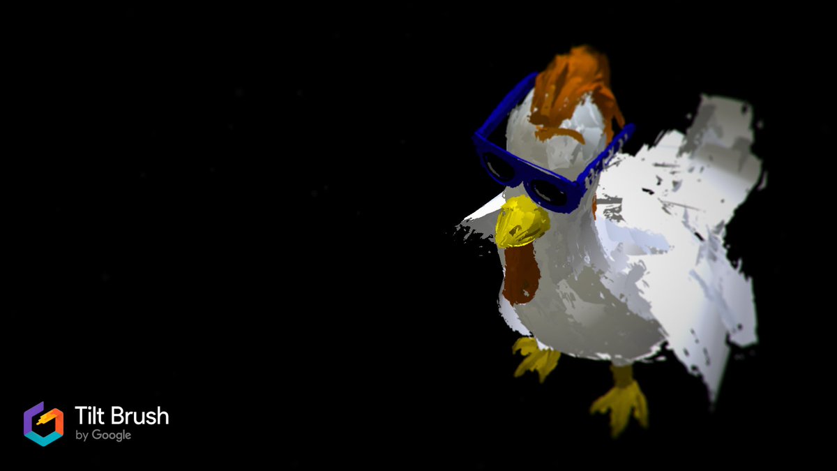 baiweiart's tweet photo. Today was a @tiltbrush day, finished a big project and uploaded works to poly. Couldnโt resist sharing these 3 developers of @Nreal with ya: meet Mr. Chick Cocker, Mr. Vio Le Purp and Oshi San!
@TiltBrushArt #fxgvr https://t.co/wmg92b8GgL