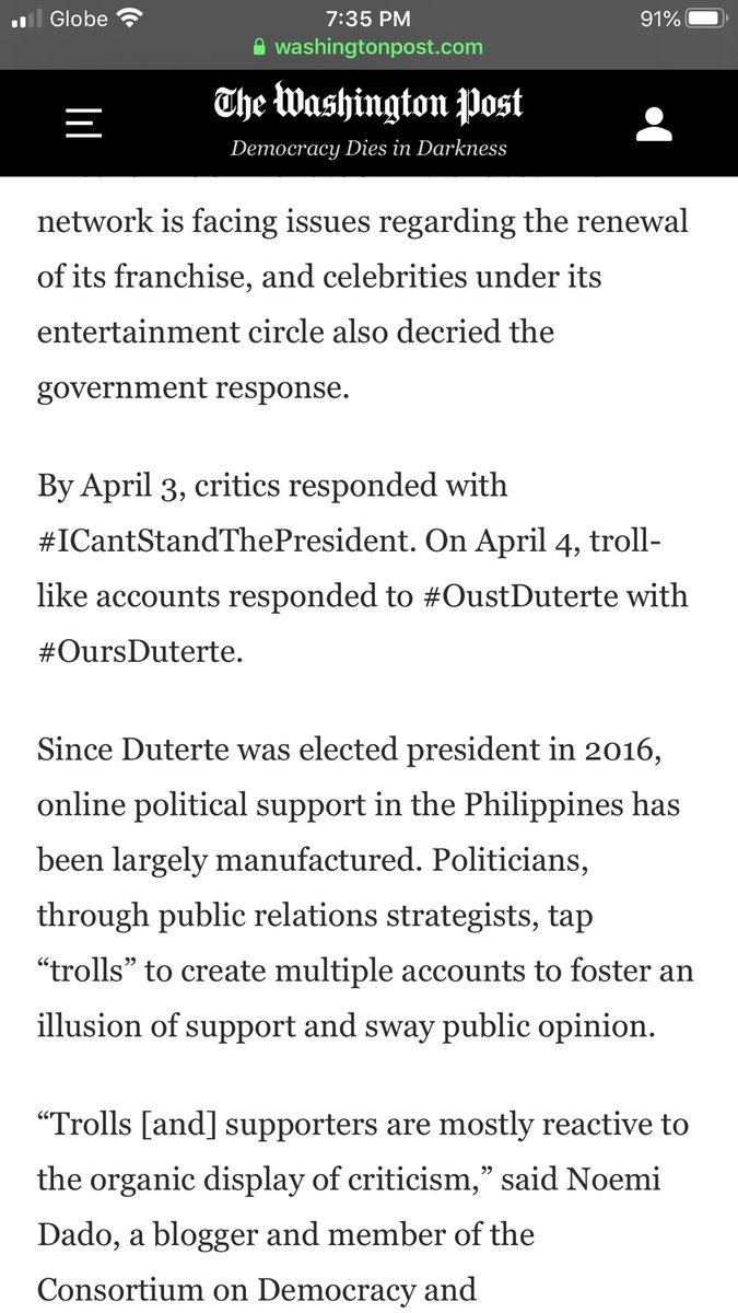 tonyocruz's tweet photo. FYI: @Twitter suspends accounts defending Philippine government response to the pandemic

The accounts were found to be in violation of Twitter’s platform manipulation and spam policies, the social media site told The Washington Post in an email. 

https://t.co/u4I36sieuu https://t.co/5UeJRYiZO7