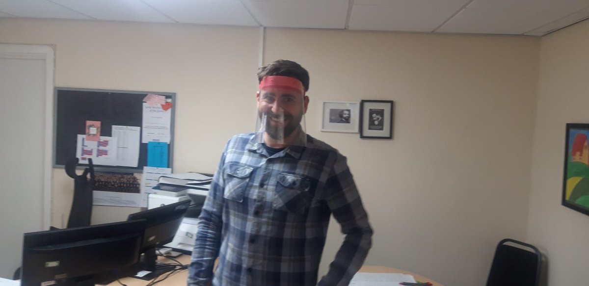 Stpiusx_school's tweet photo. Saint Pius X D&amp;T department are busy producing visors to support the NHS - the first of 100 visors have been sent to Darfield GP Surgery. Big thanks to Mr Bateman. https://t.co/g3rCNcIELF
