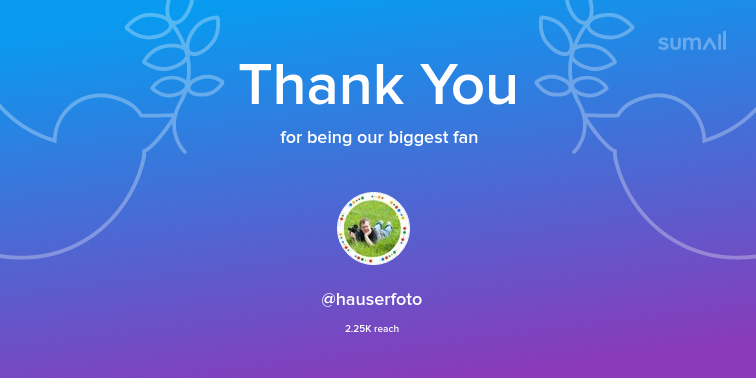 Our biggest fans this week: hauserfoto. Thank you! via sumall.com/thankyou?utm_s…