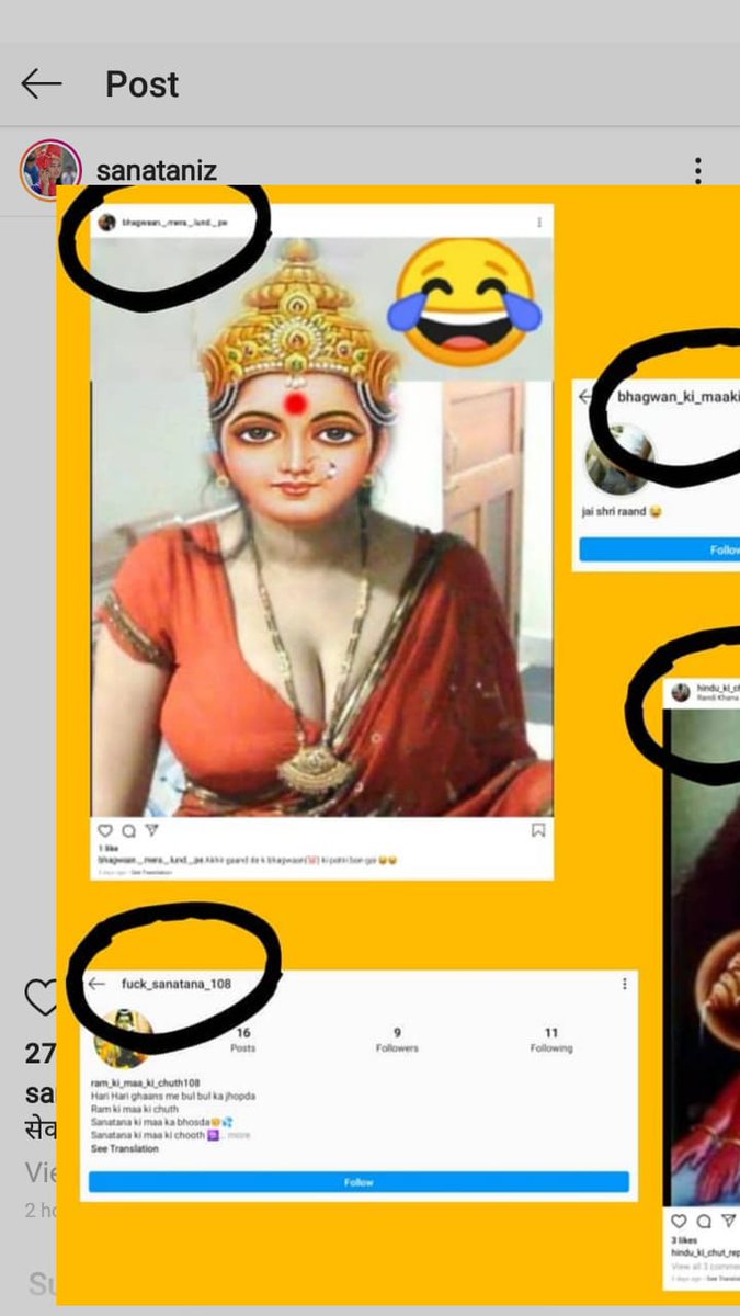 Dear  @CyberDost , Even after repeated complaints,  @instagram didn't take any actions. Why can't you ban the entire platform & punish them for supporting  #antiHindu activities ?  @rsprasad Sincere Apologies, forced to post these photos to clean up the mess.1/2